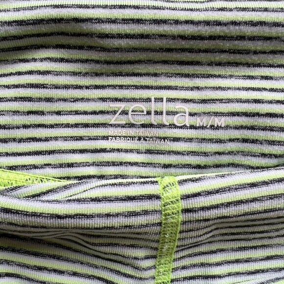 Zella Love Skort Size Medium Pull On Stripe Waist Athleisure Yoga Yellow Green - Picture 5 of 9